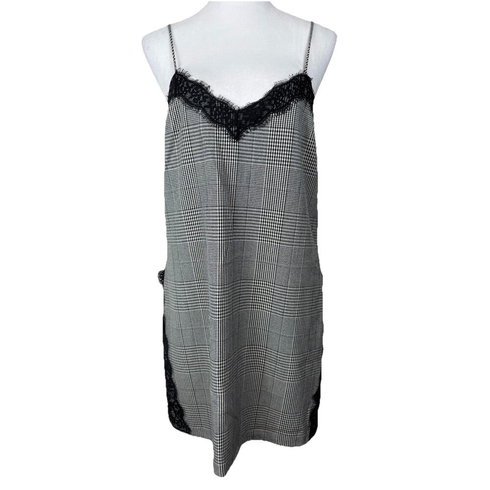 ZARA Trafaluc Cami Dress M Mini Black Sexy Flirty Nightclub Whimsical Lace